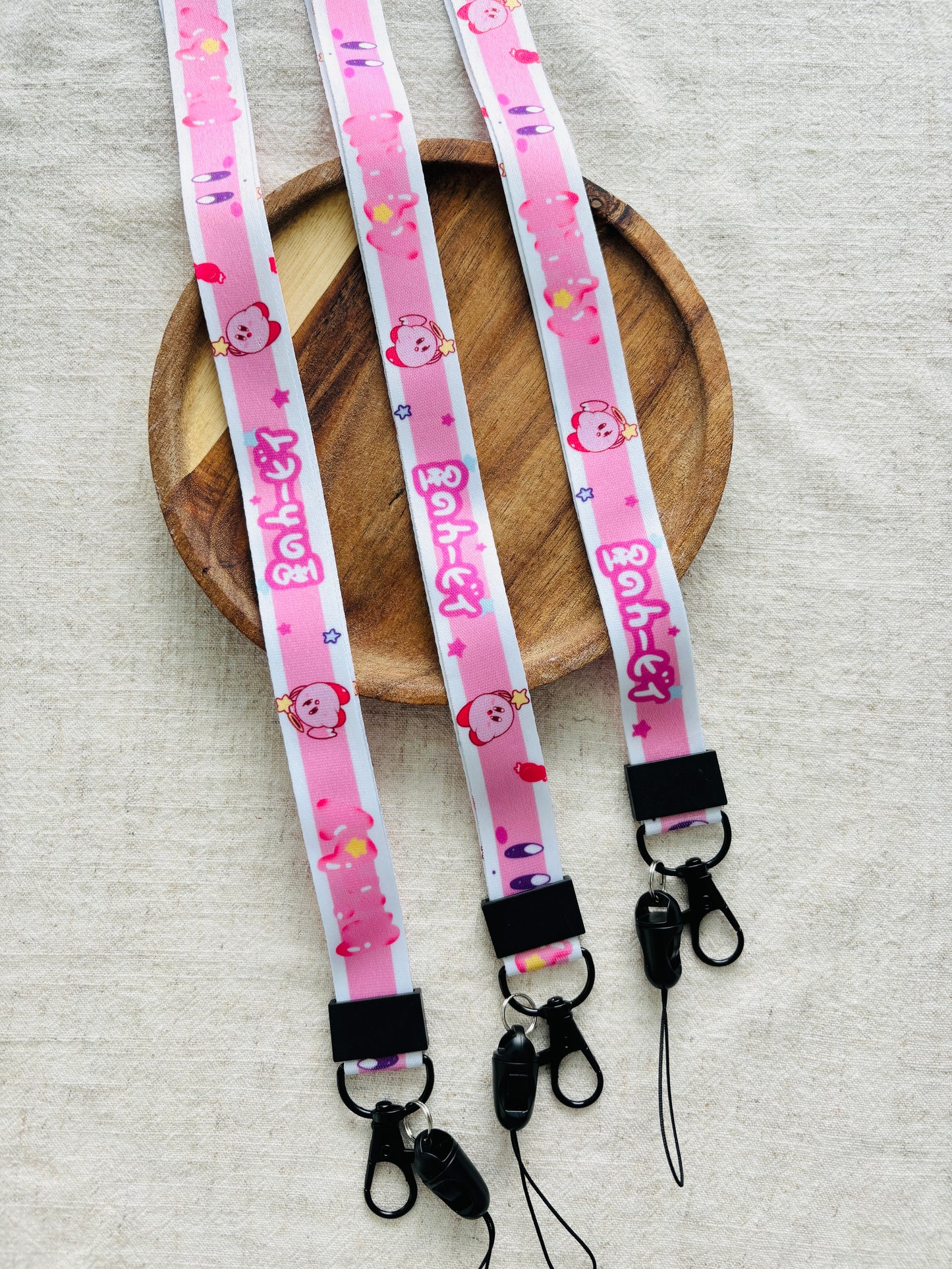 Pink friend ID Lanyard