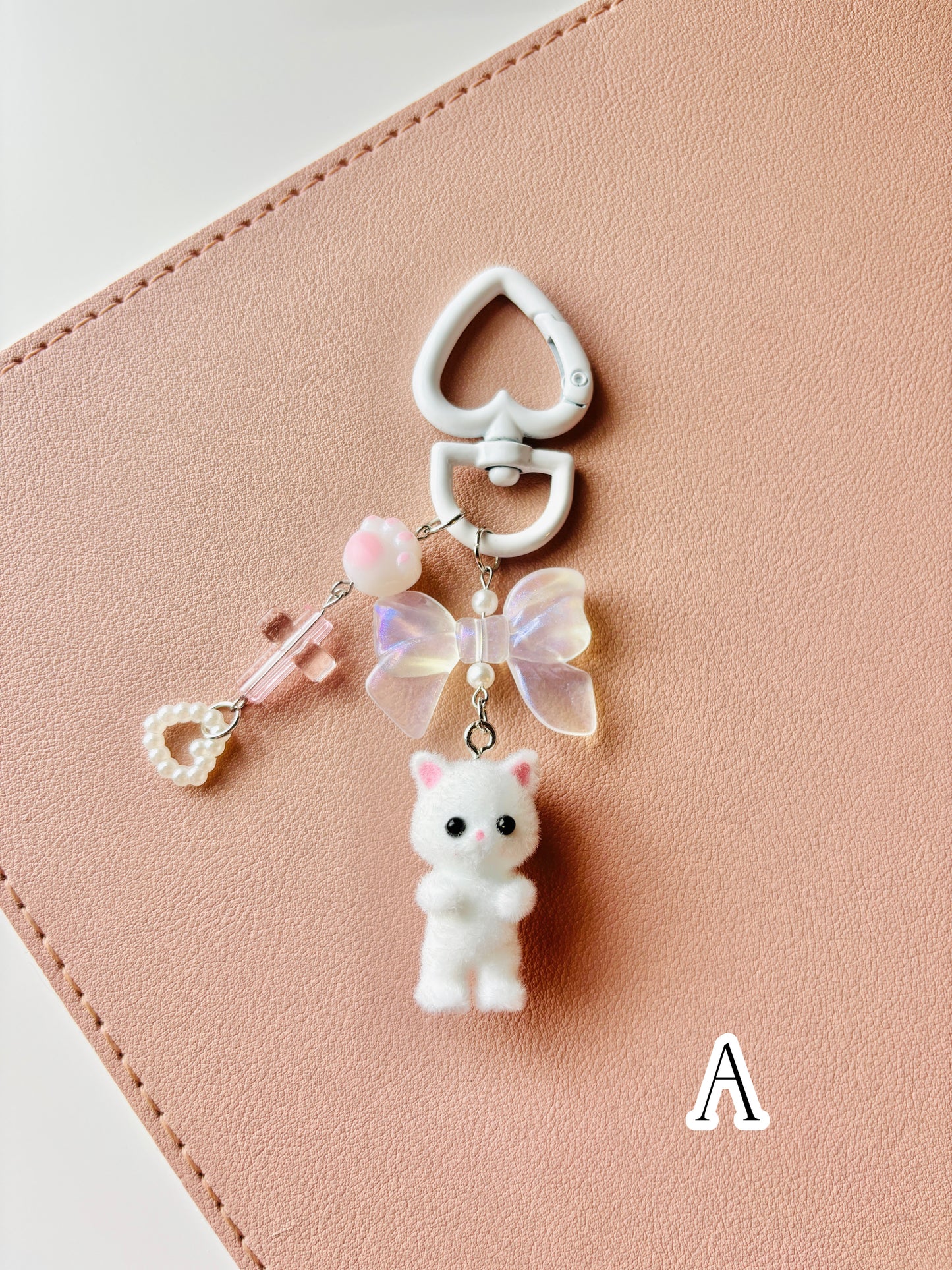 Kawaii Fuzzy Cat Key Chain