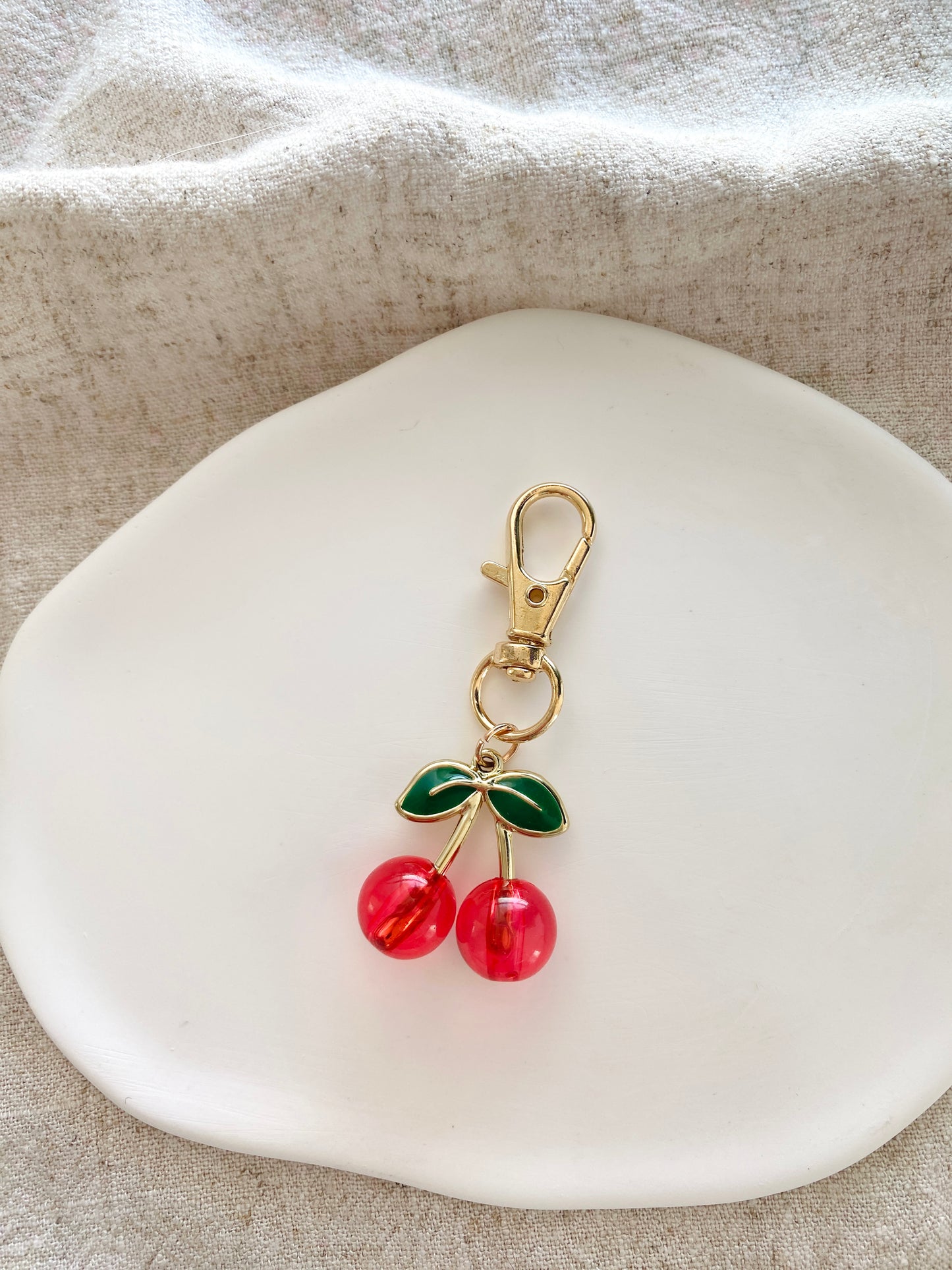 Cute Cherry Key Charm