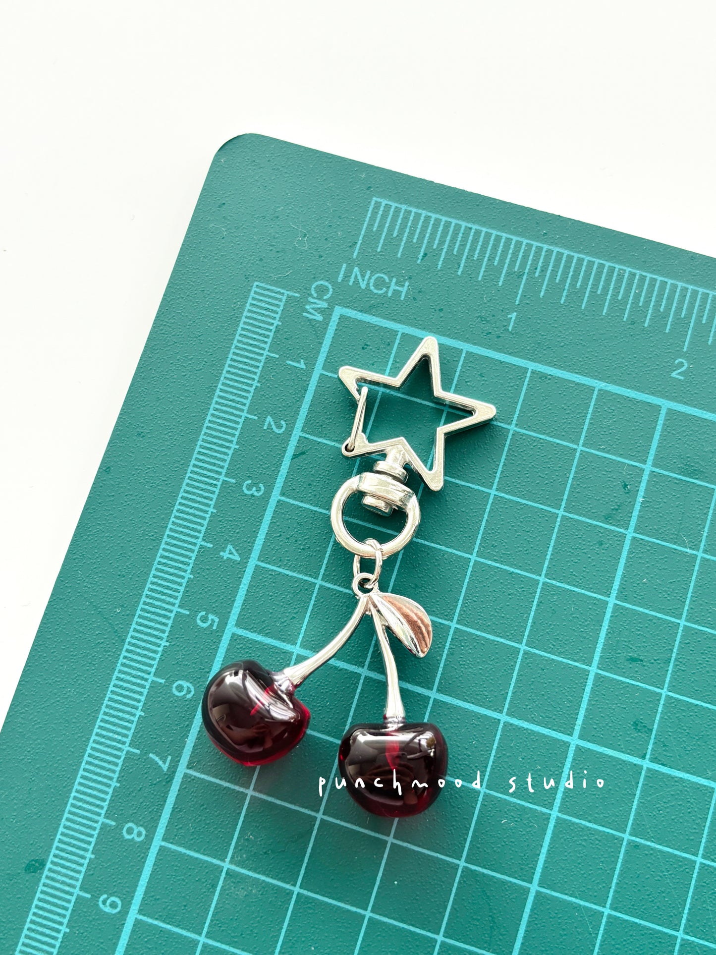 y2k Cherry Keychain - Cute Cherry Bag Charm