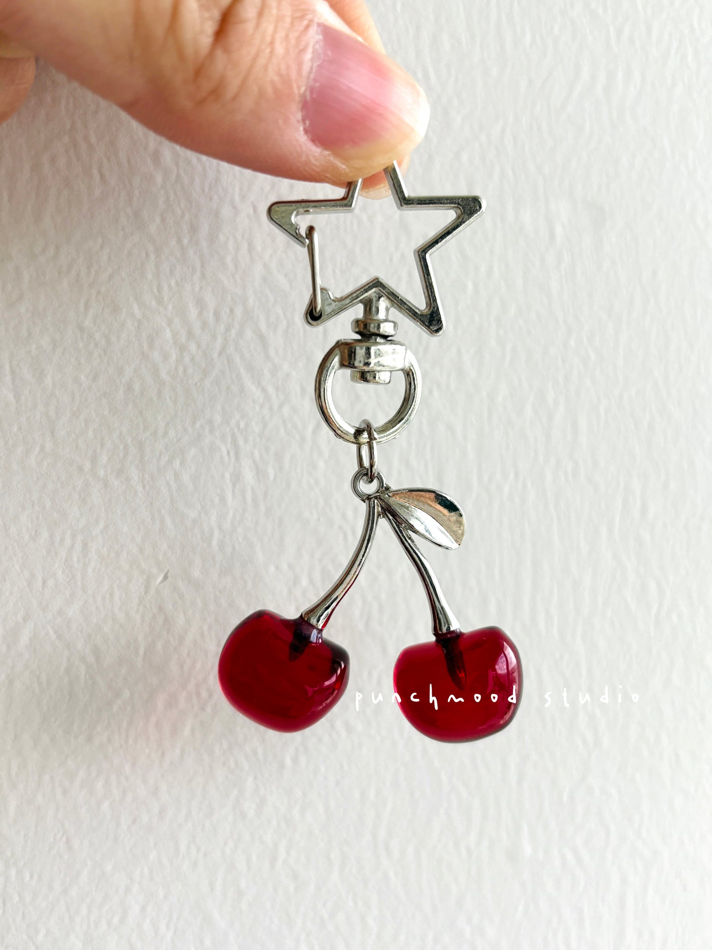 y2k Cherry Keychain - Cute Cherry Bag Charm