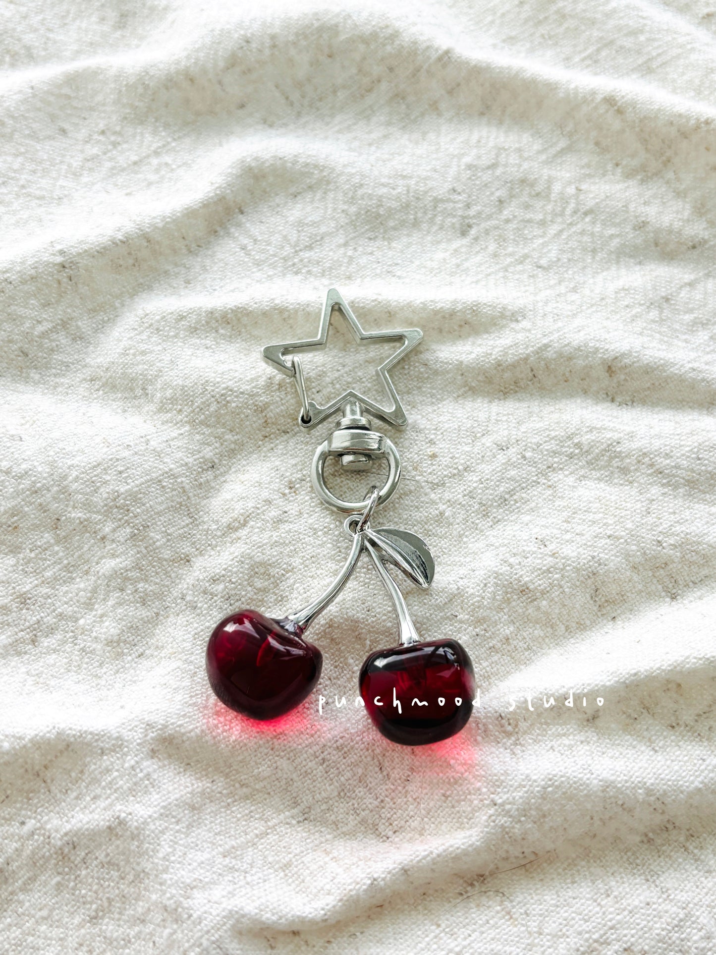 y2k Cherry Keychain - Cute Cherry Bag Charm