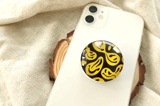 Funky Smiley Face Phone Grip Holder