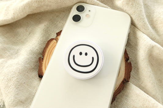 Doodle Smiley Face Phone Grip Holder