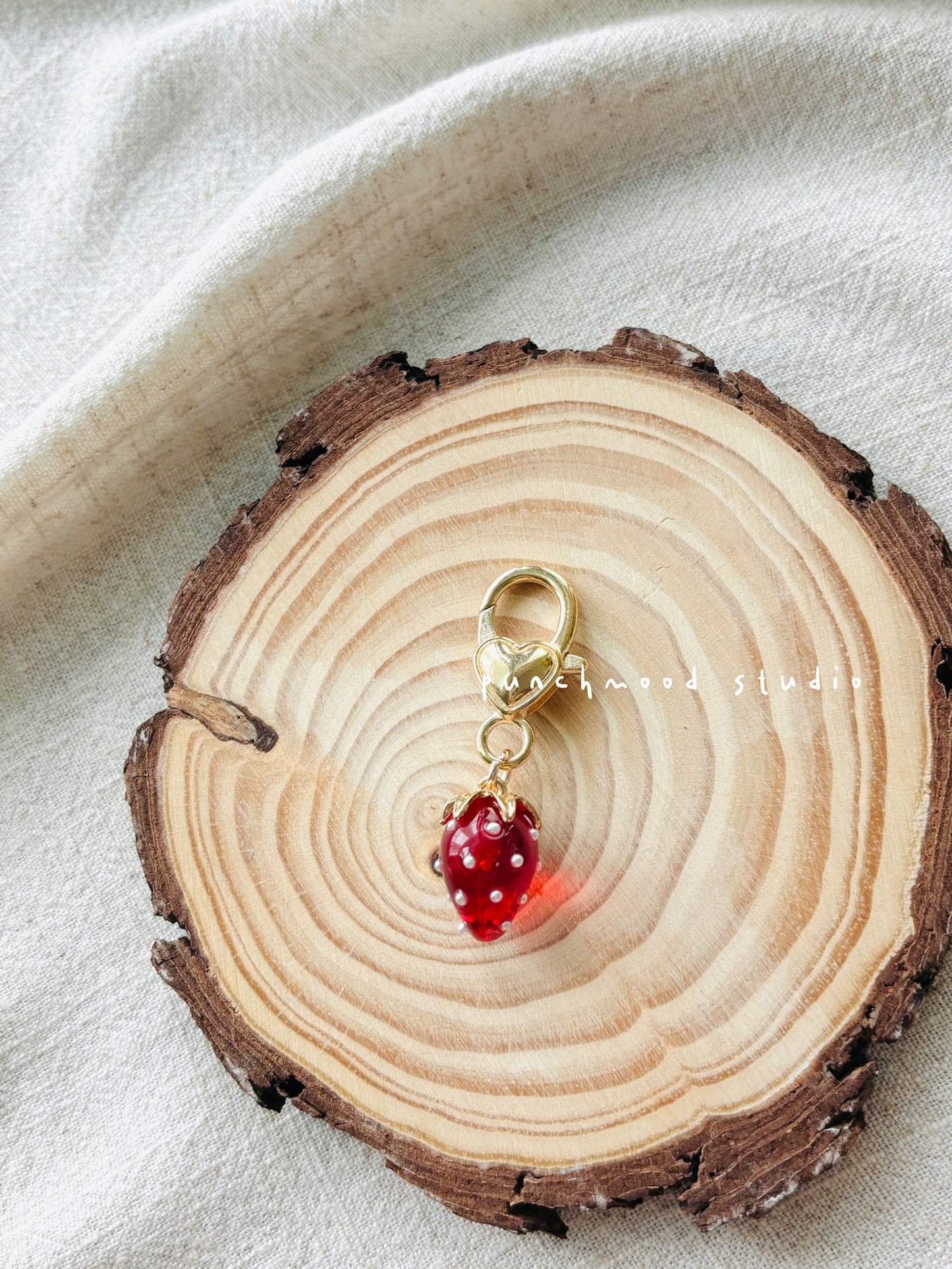 Mini Strawberry charm