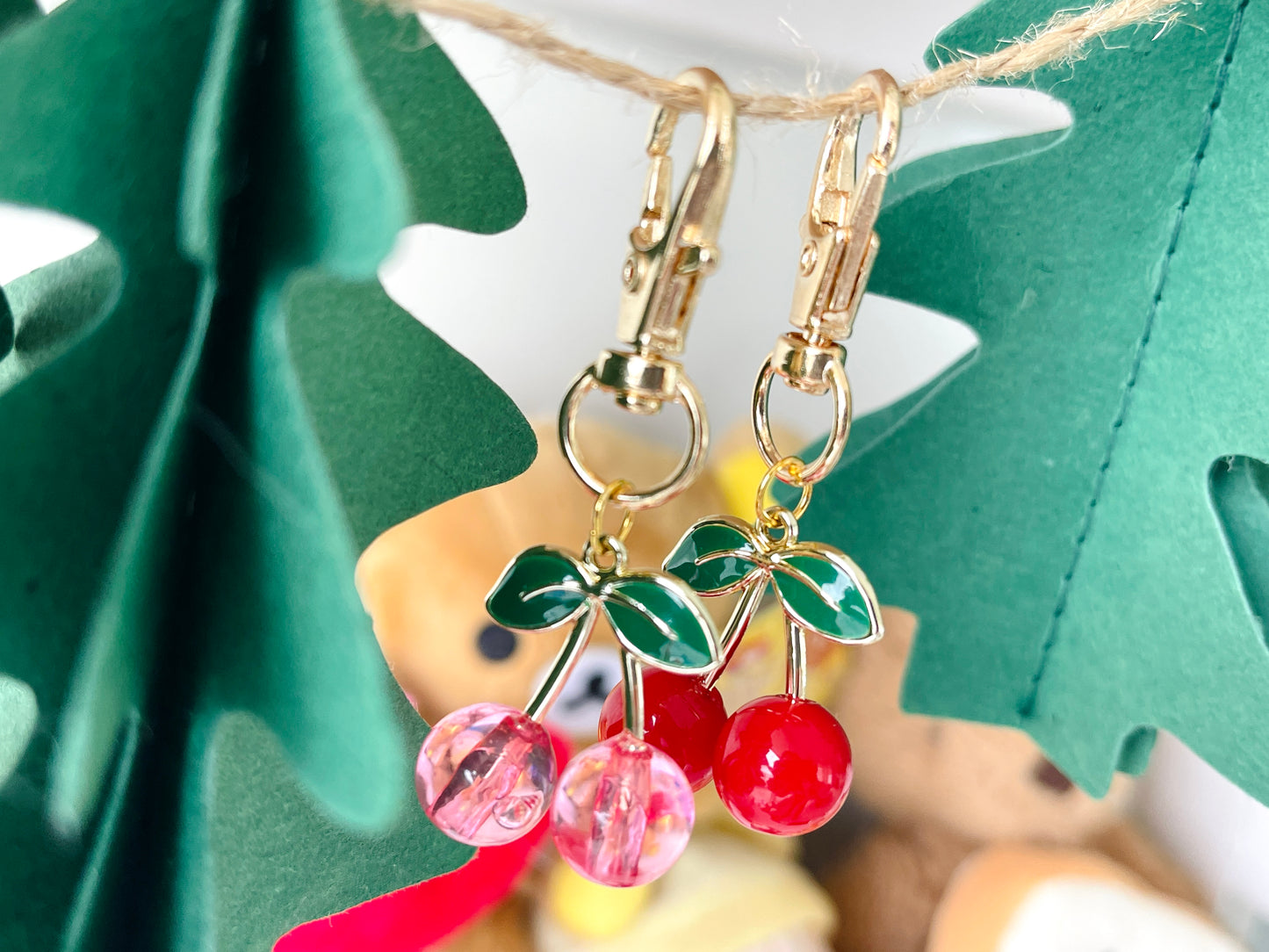 Cute Cherry Key Charm