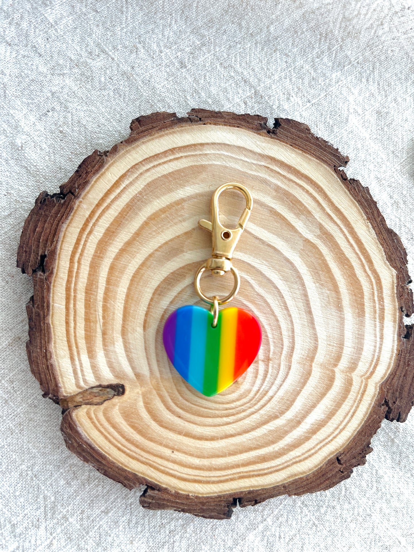 Acrylic Rainbow Key Charm