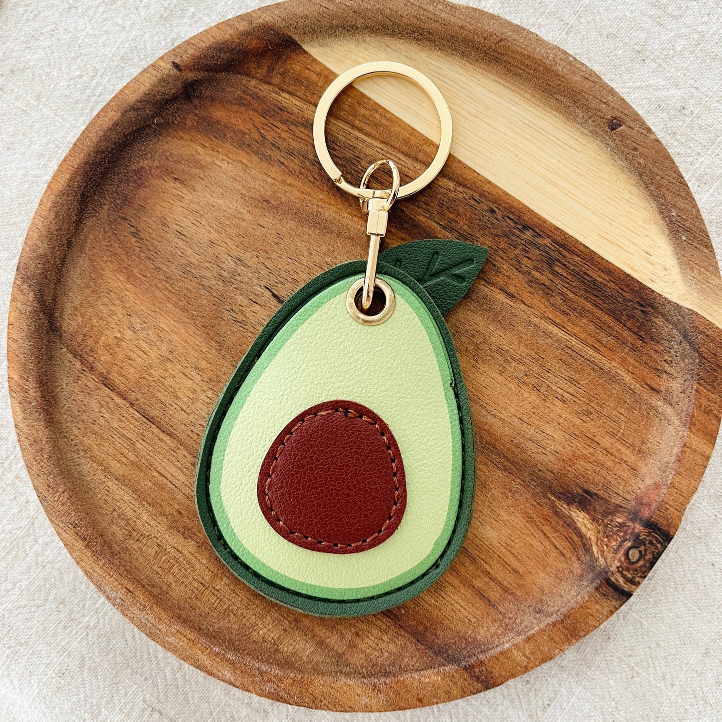 PU Leather Fruit Air Tag Key Ring