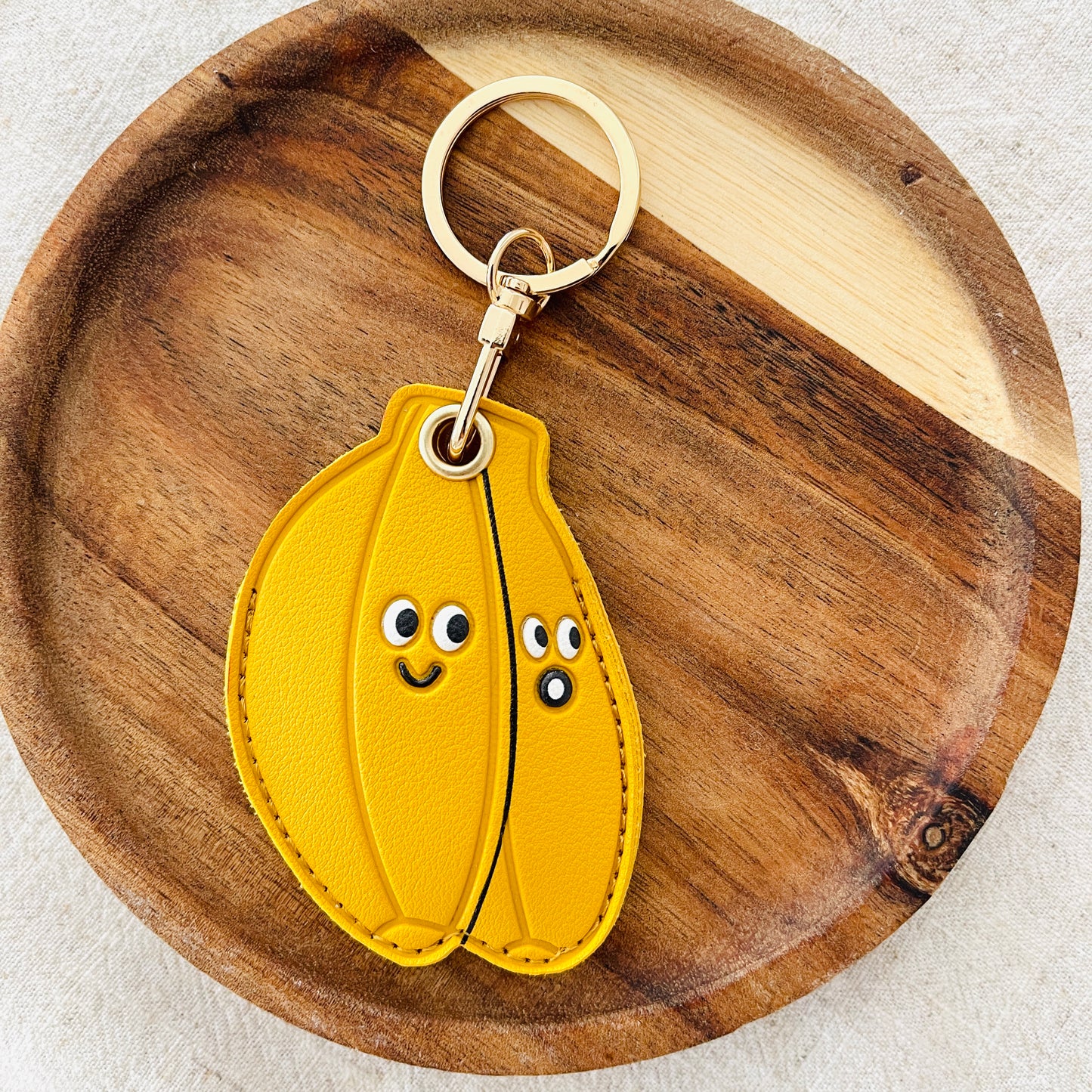 PU Leather Fruit Air Tag Key Ring