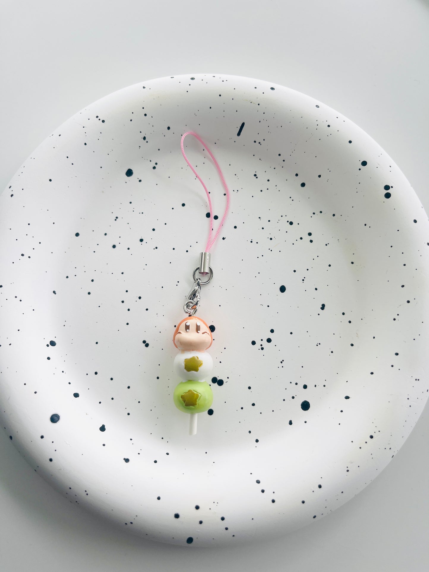 Kirby and Waddle Dee Dango Resin Charm