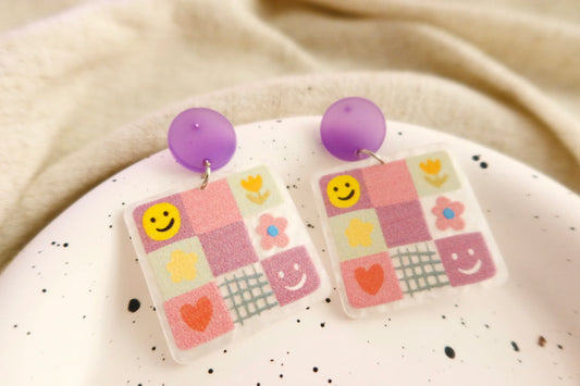 Happy Puzzle Earrings